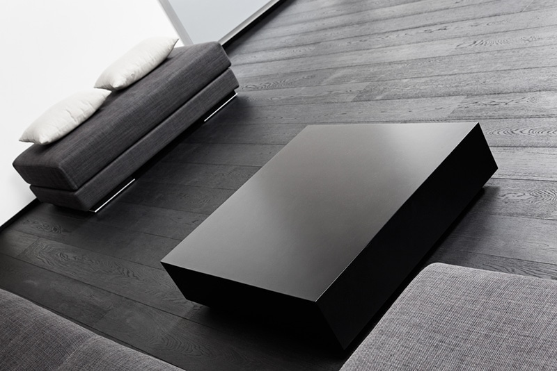 modern sitting room interior design in black and white tones