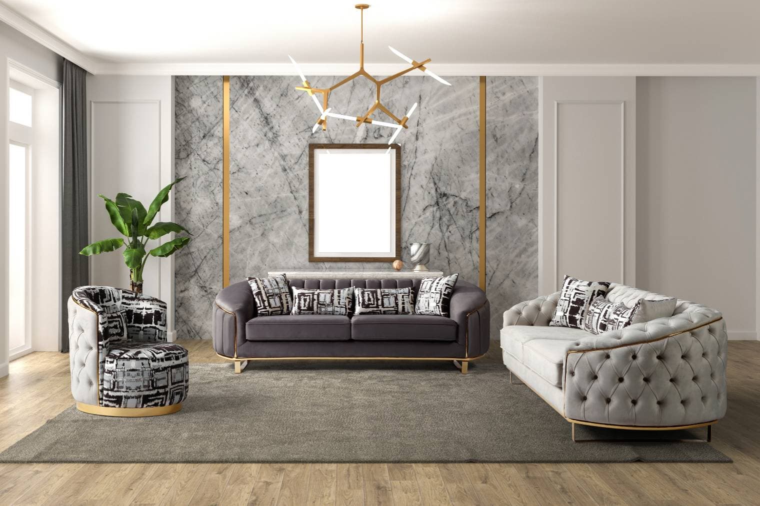 neoclassical living room interior