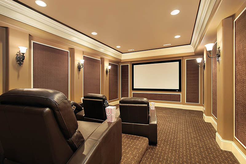 Home theater in luxury home