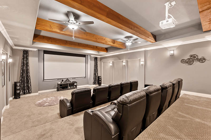 Home theater with spacious seating