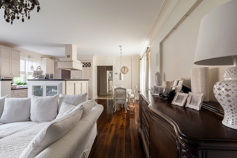 Image of french-designed interior in a big villa Living room