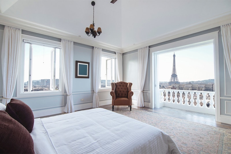 Interior of classic modern bedroom