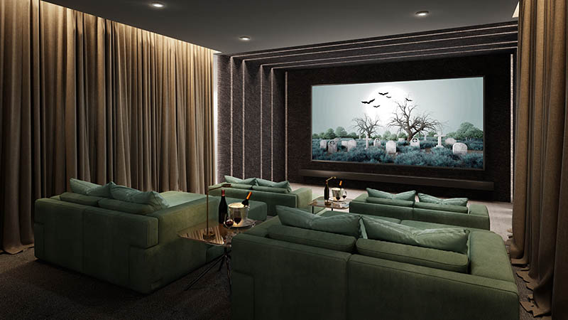 Luxury home theater room