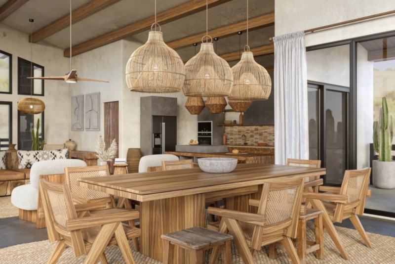 Wabi sabi living room interior