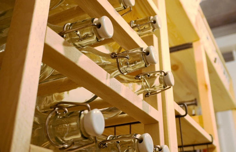 bottle shelf