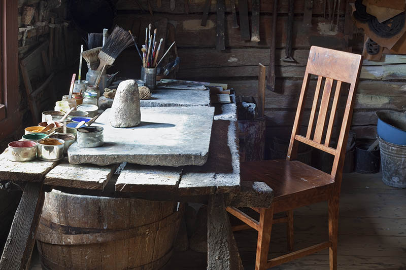 Artist's workshop hundred years ago